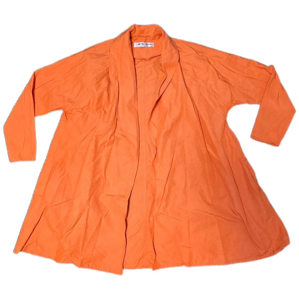 Calvin Klein Classics  Women 8 Orange Excellent Vintage Open Front‎ Flared (A)